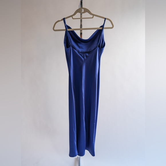 NWT WHYTE VALENTINE BLUE SATIN SLIP DRESS Size 8 - Picture 15 of 15